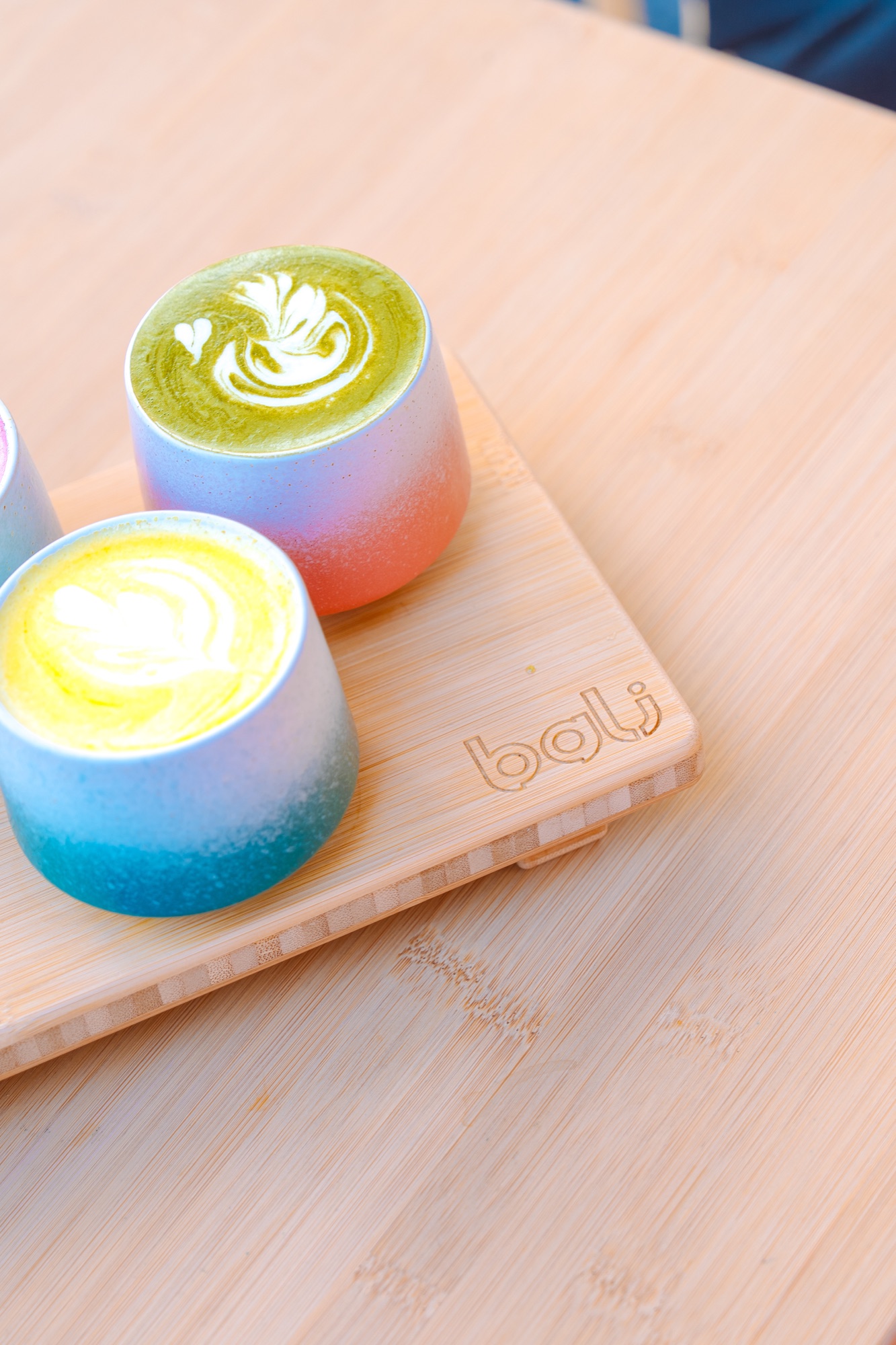 Matcha y chai latte en Bali Coffee Girona